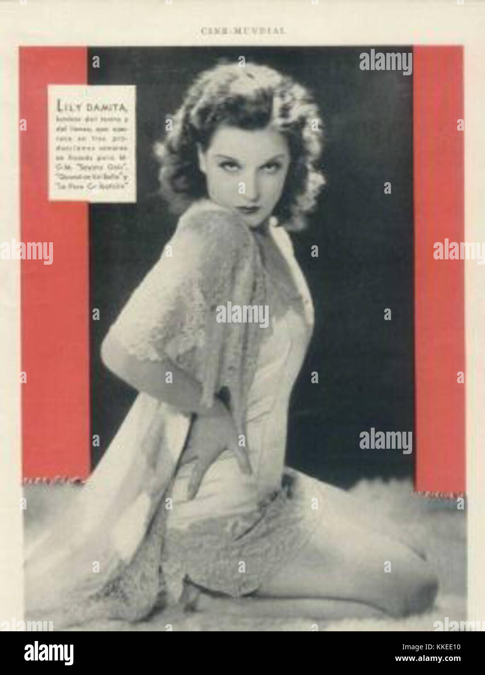 Lili Damita Magazine argentin AD 3 Banque D'Images Lili Damita Magazine argentin AD 3 Banque D'Images