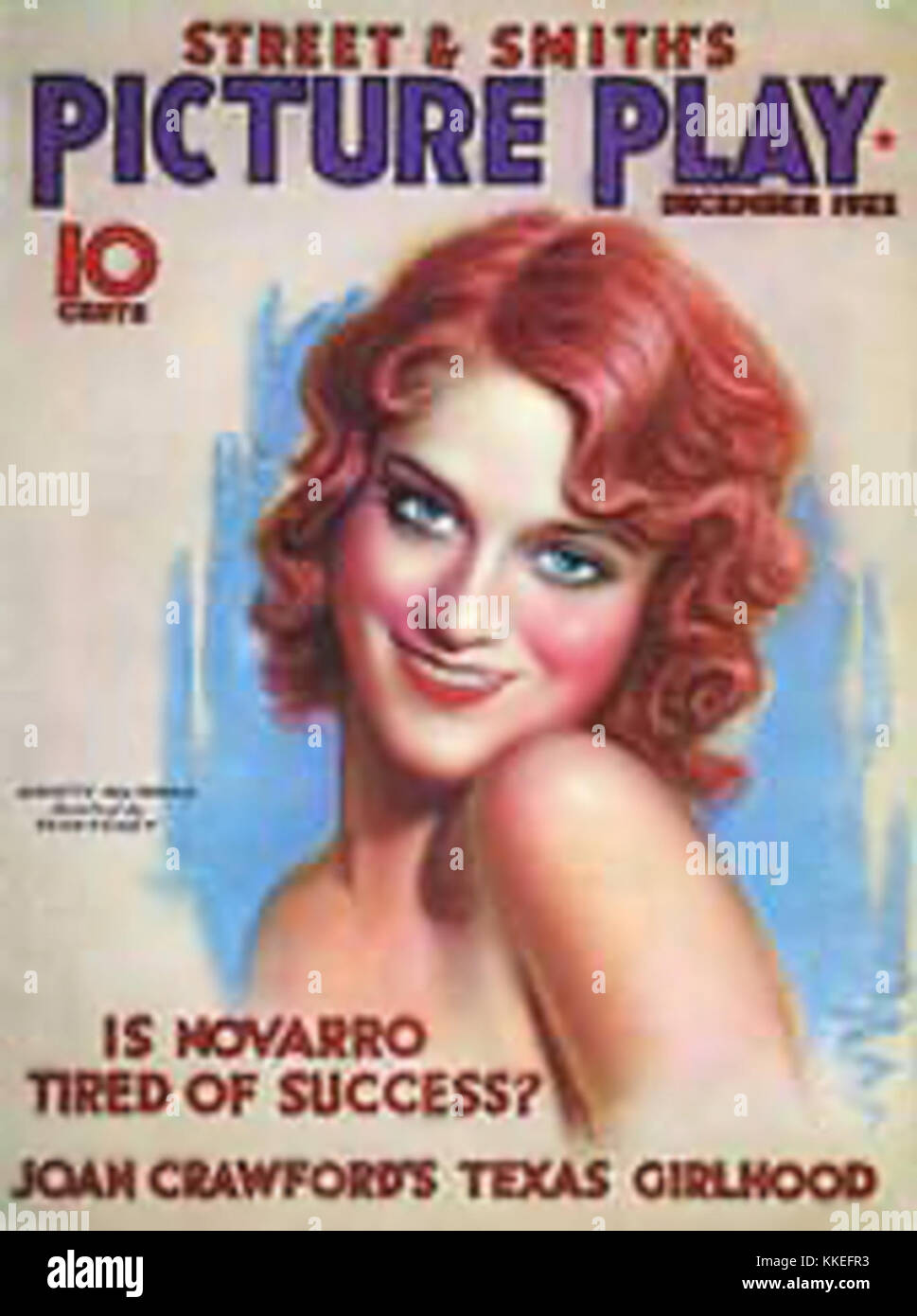 Couverture du magazine film américain 1932 Jeanette Macdonald Banque D'Images