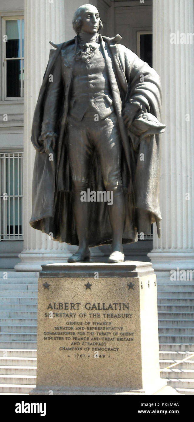 Statue d'Albert Gallatin Banque D'Images