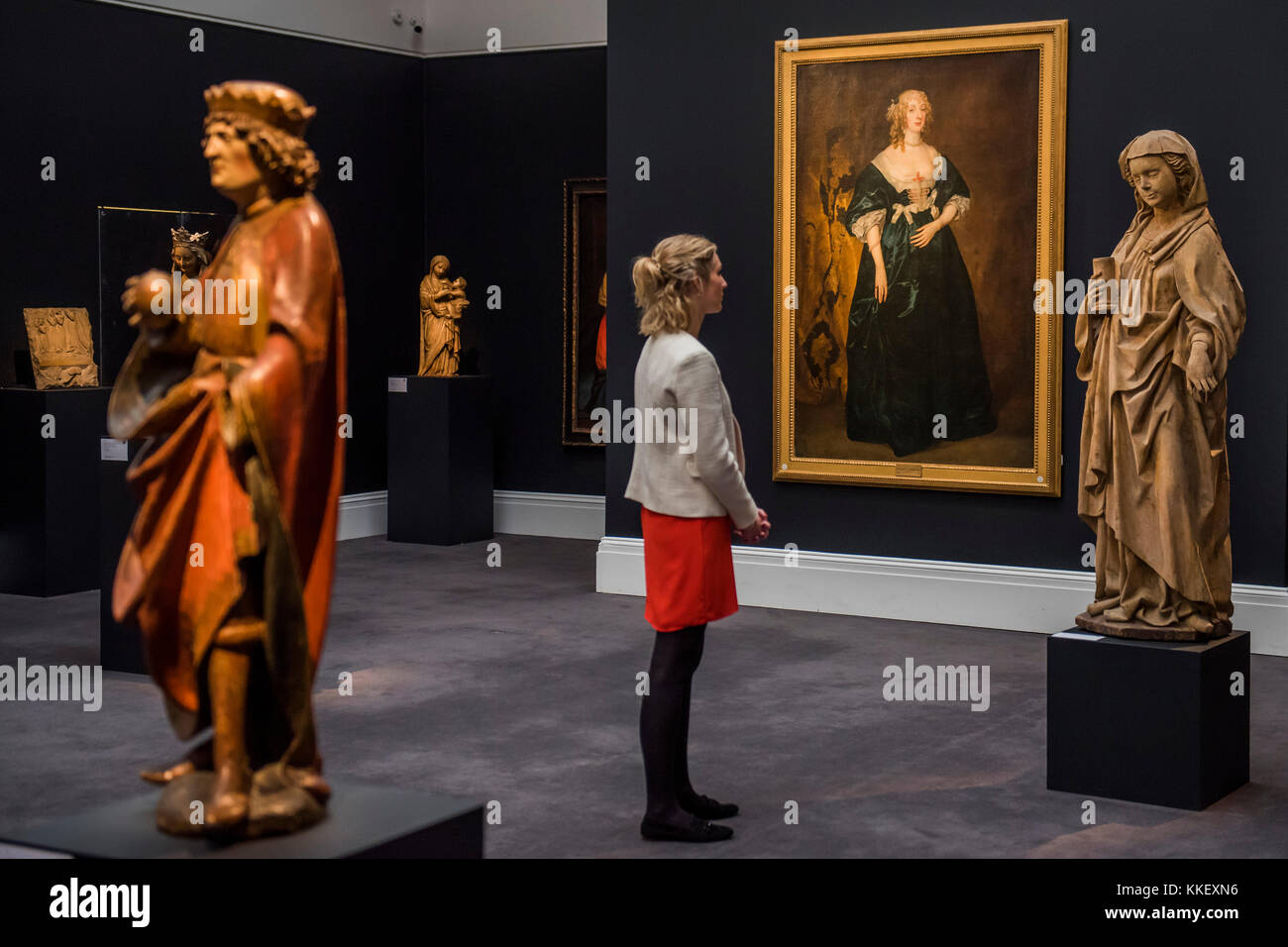 Londres, Royaume-Uni. 1er décembre 2017. Sculptures de Maîtres vente Sculpture et Van Dyck, Anne Sophie, comtesse de Carnarvon, vers 1636, est. €000 400,000-600 - Old Masters Londres Exposition vente du soir chez Sotheby's New Bond Street. La vente a lieu le 6 décembre 2017 couvre 400 ans d'histoire de l'art. Crédit : Guy Bell/Alamy Live News Banque D'Images