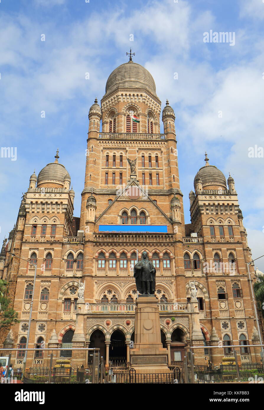 L'architecture historique Brihan Mumbai Mumbai Inde Mahanagarpalika Banque D'Images