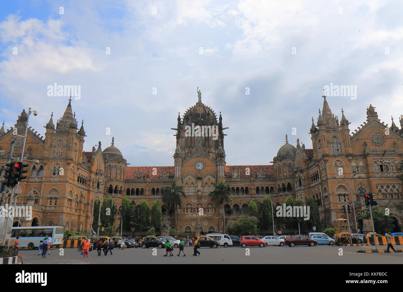 La gare CST Mumbai Mumbai Inde architecture historique Banque D'Images