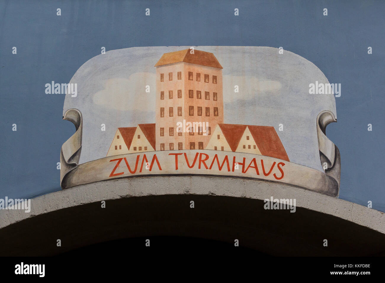 Haus Zum Turm - Zurich pittoresque Banque D'Images
