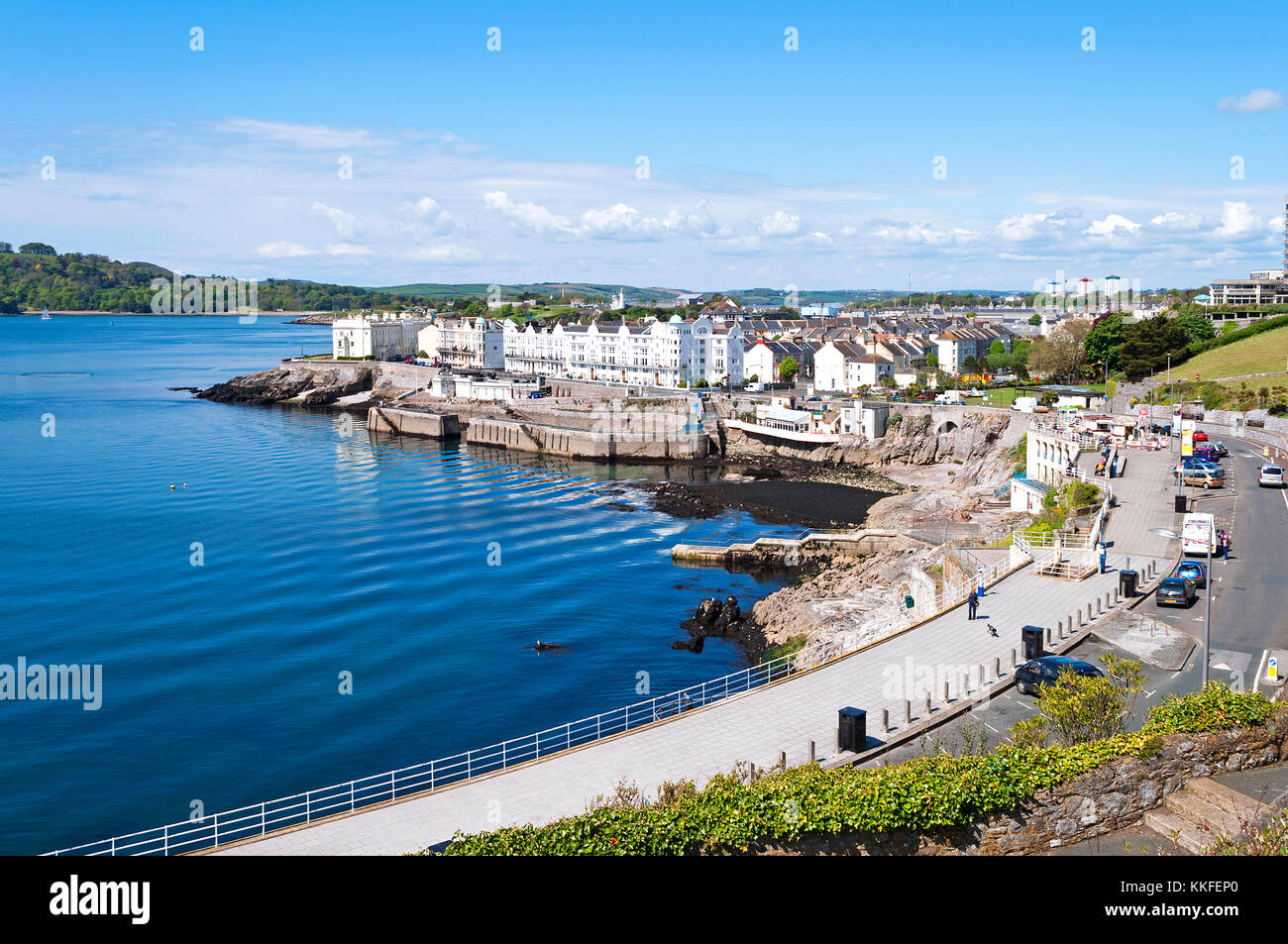 Le front de mer et de la promenade à plymouth dans le Devon, Angleterre, Grande-Bretagne, Royaume-Uni. Banque D'Images