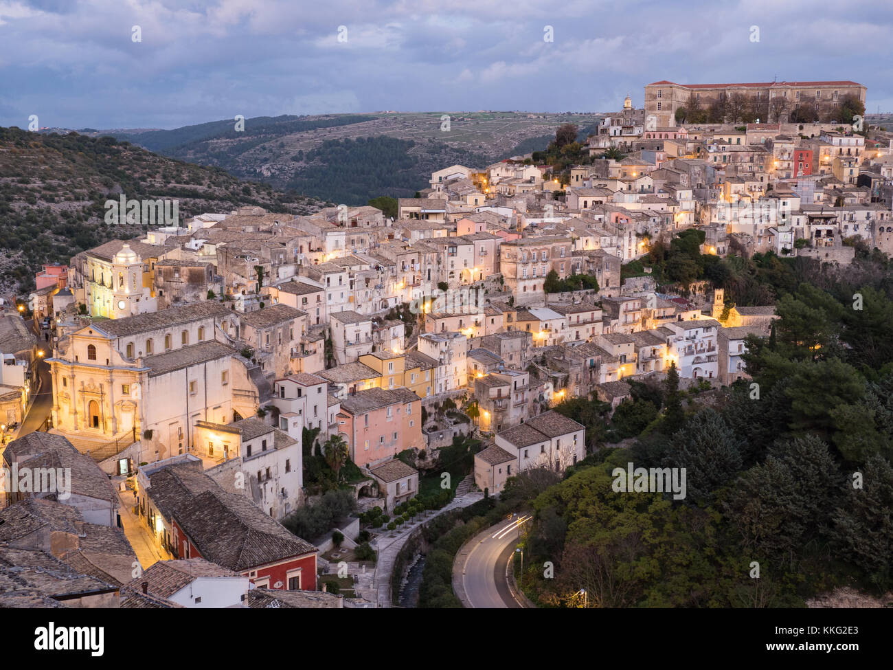 Raguse, Sicile, Italie. et belle ville sicilienne historique ragusa remonte au 2e millénaire avant J.-C..En 1693, ragusa Banque D'Images