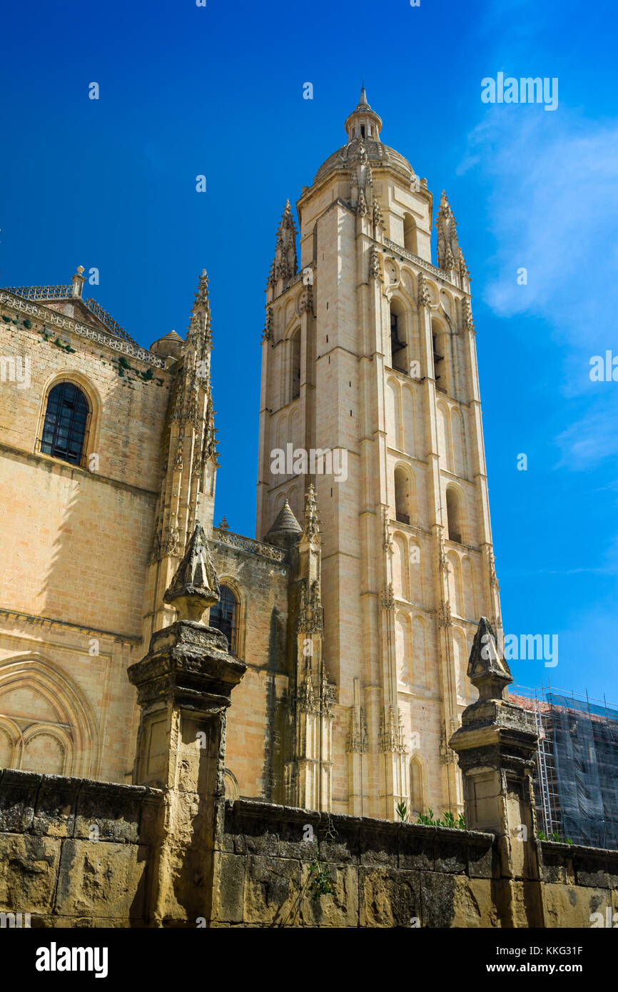 La cathédrale de Ségovie est de style gothique de la cathédrale catholique romaine de Segovia, Espagne Banque D'Images
