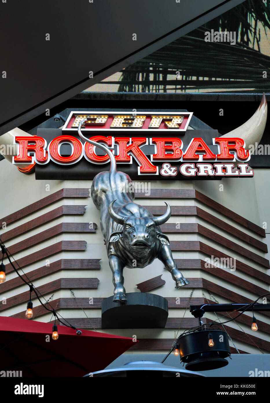 PBR Rock Bar and Grill sur le Strip de Las Vegas Banque D'Images