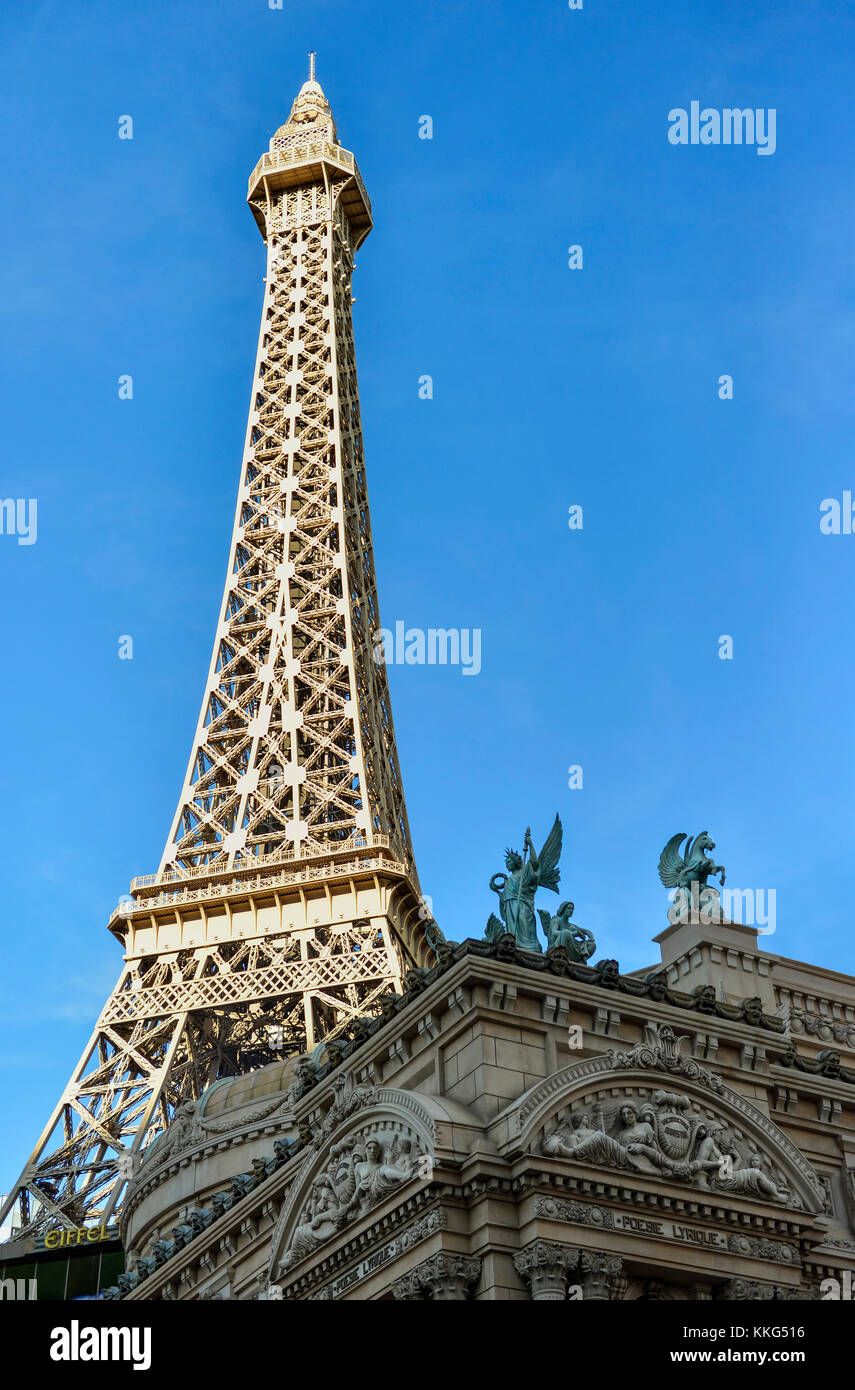 La Tour Eiffel de Las Vegas au Casino de Paris. Banque D'Images