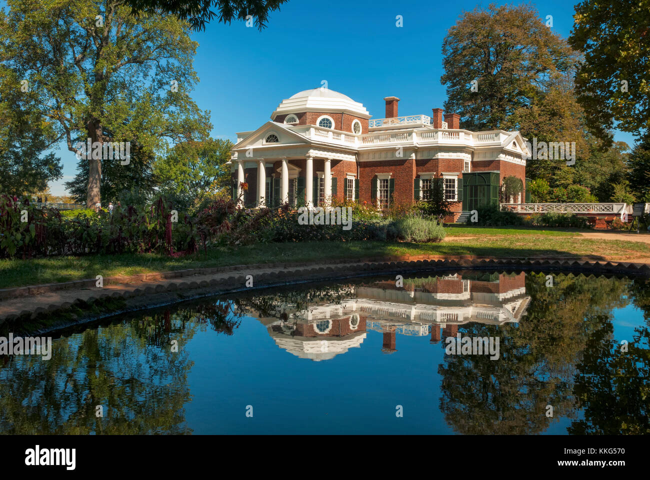 Monticello, Thomas Jefferson's Home, Charlottesville, VA, United States Banque D'Images