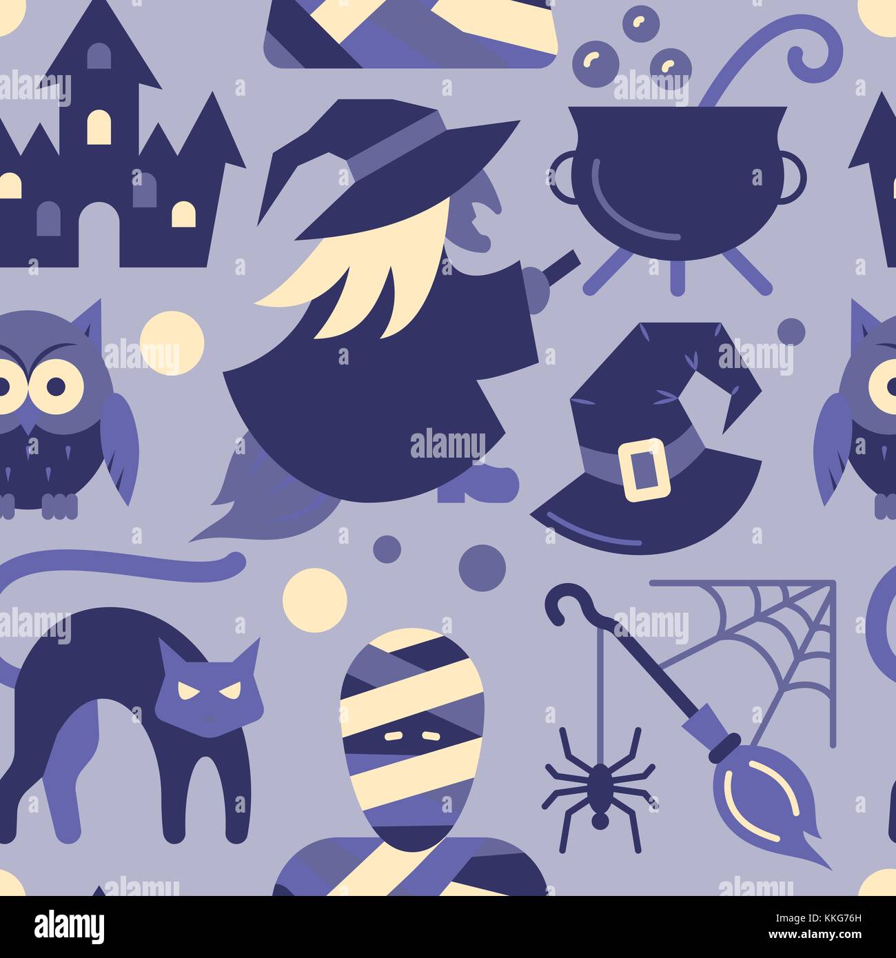 Motif transparente Halloween. Château de vecteur, arbre, bat, ghost illustration. Effrayant la nuit de la partie arrière-plan. Célébration saison symbole. L'impression, l'emballage, p Illustration de Vecteur