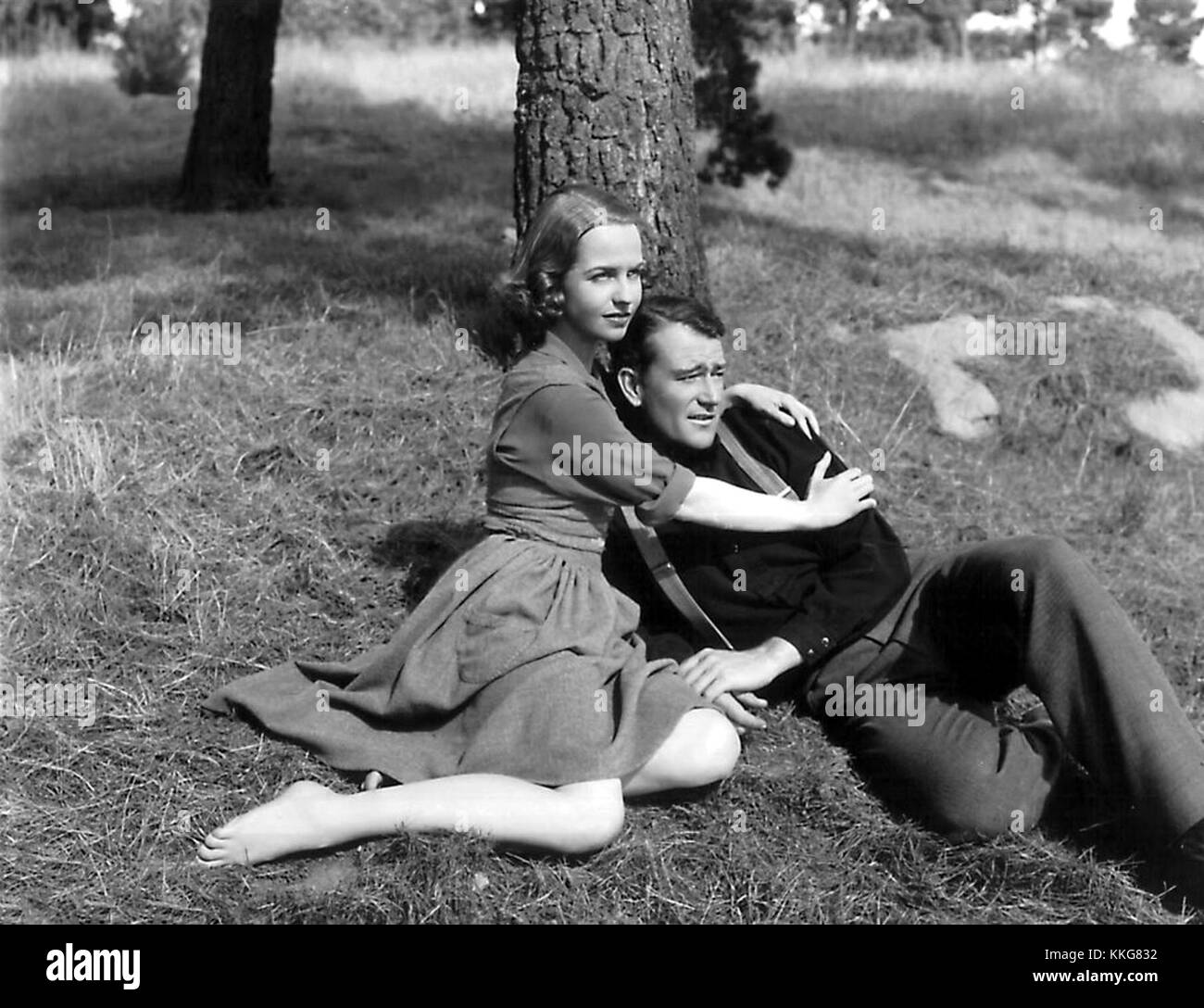 Dans The Shepherd of the Hills, Betty Field et John Wayne jouent un rôle dans un film occidental américain de 1941, basé sur le roman de Harold Bell Wright, montrant les difficultés et le drame dans les Ozarks. Banque D'Images