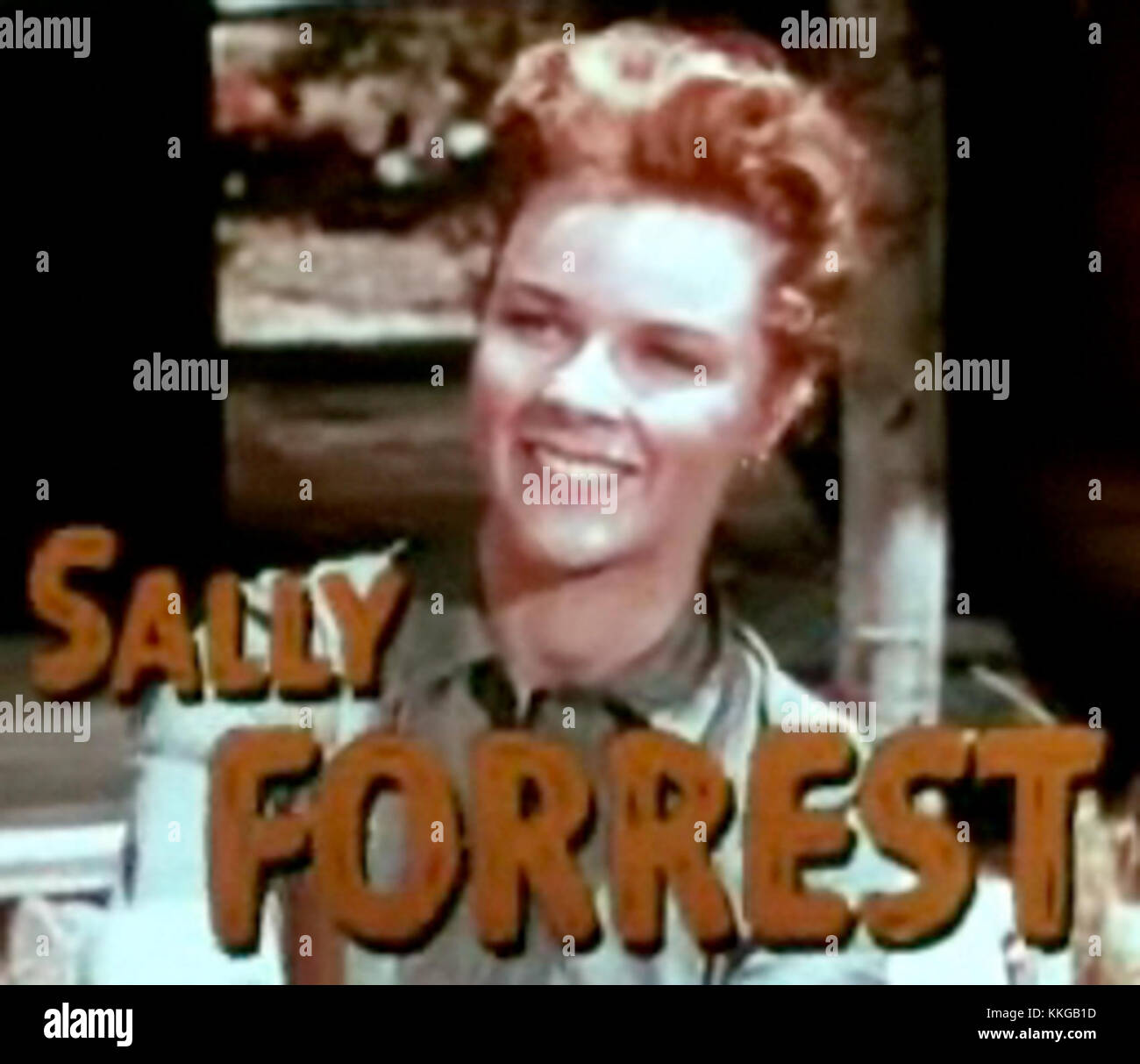 Sally Forrest dans la bande-annonce Vengeance Valley Banque D'Images
