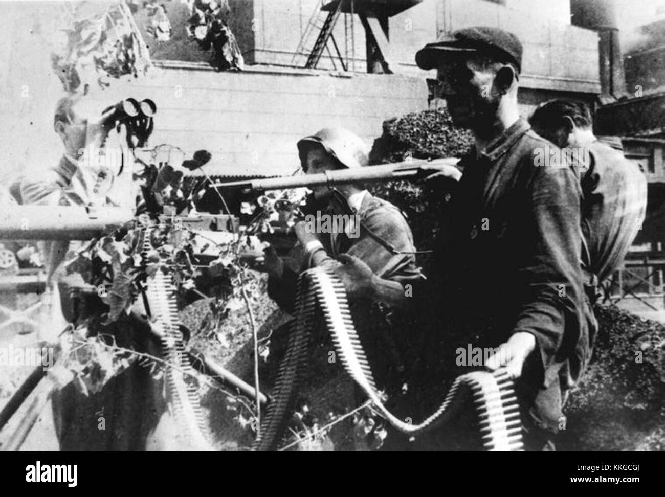 Zgrupowanie Krybar était une unité militaire pendant le soulèvement de Varsovie de 1944, qui faisait partie de la résistance contre l'occupation nazie en Pologne. Le groupe a participé à des combats urbains féroces à Varsovie, luttant pour libérer la ville. Banque D'Images