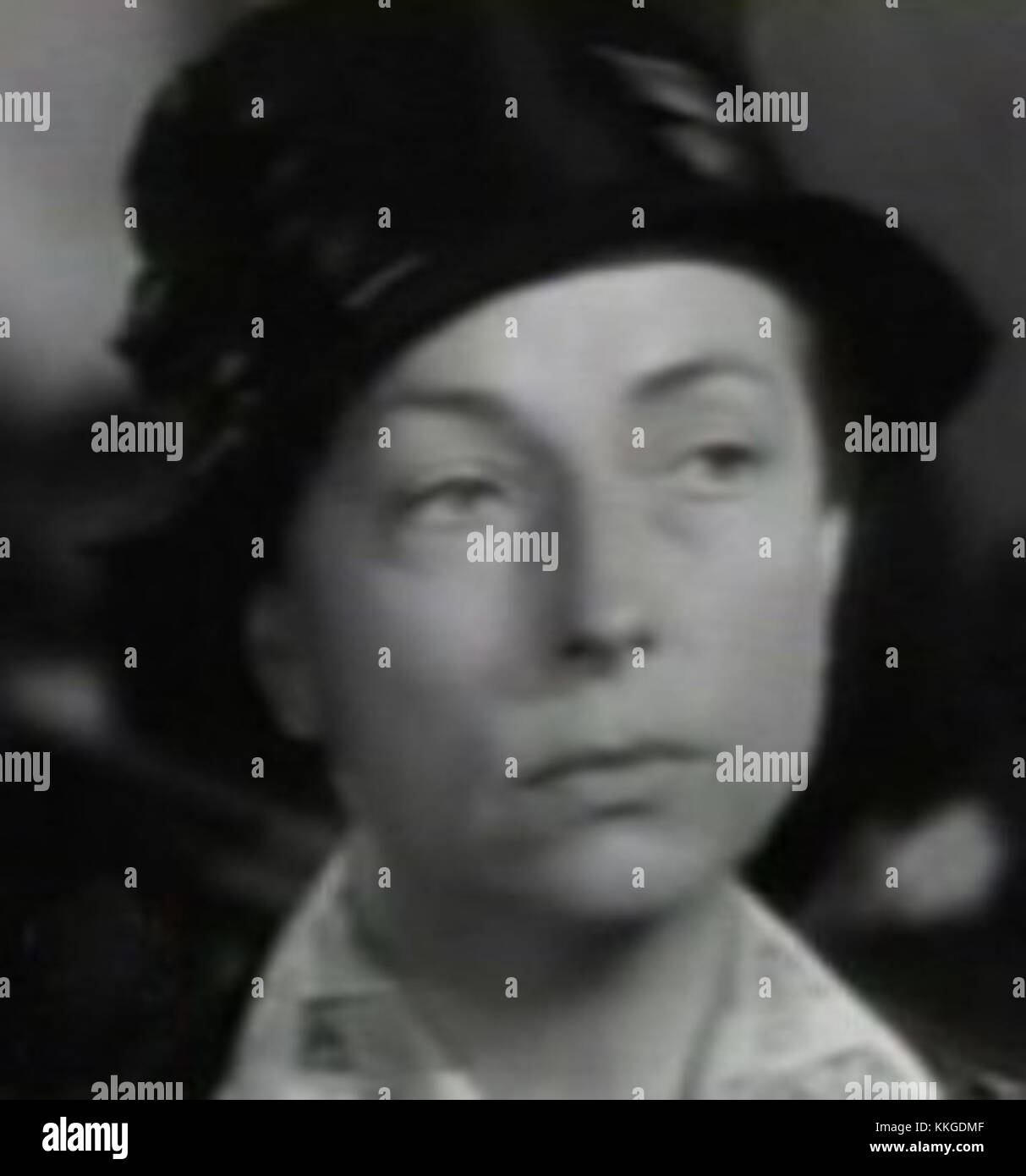 Agnes Moorehead apparaît dans une bande-annonce promotionnelle de Johnny Belinda, un film dramatique de 1948 où elle a joué un rôle central, contribuant à l'acclamation du film pour ses performances et sa narration. Banque D'Images