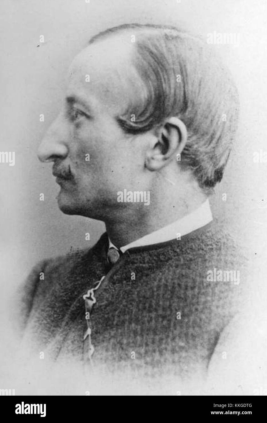 Artur Grottger, un artiste polonais, est connu pour ses peintures historiques et de genre. Cette photographie le capture probablement ou son travail, contribuant à la compréhension de l'art et de la culture polonais du XIXe siècle. Banque D'Images