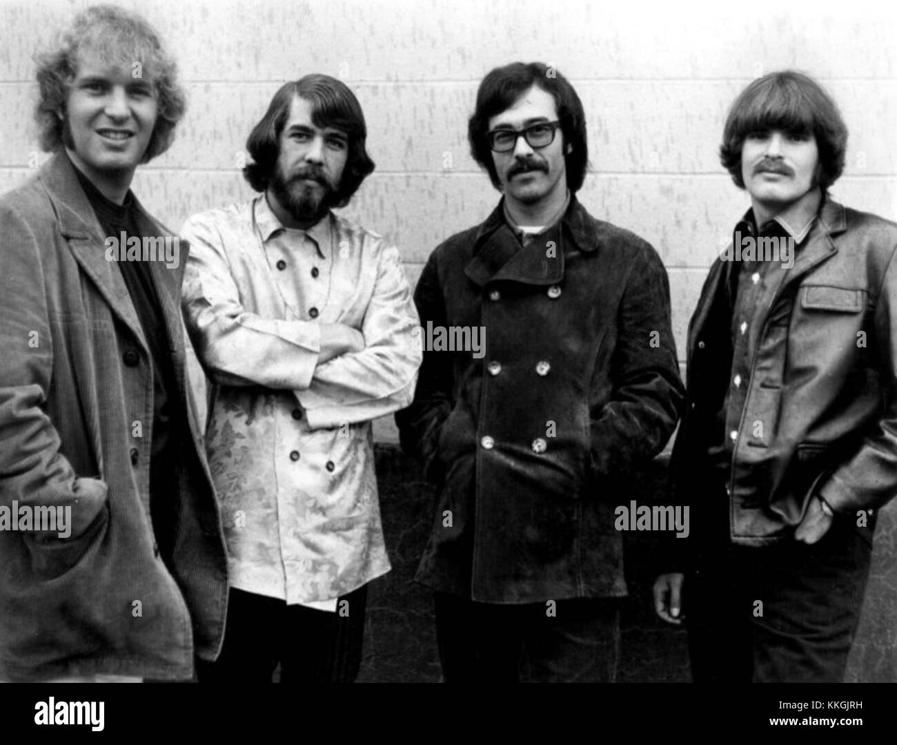Une photo de l'emblématique groupe de rock américain Creedence Clearwater Revival de 1968, un point de repère dans l'histoire de la musique rock. Banque D'Images