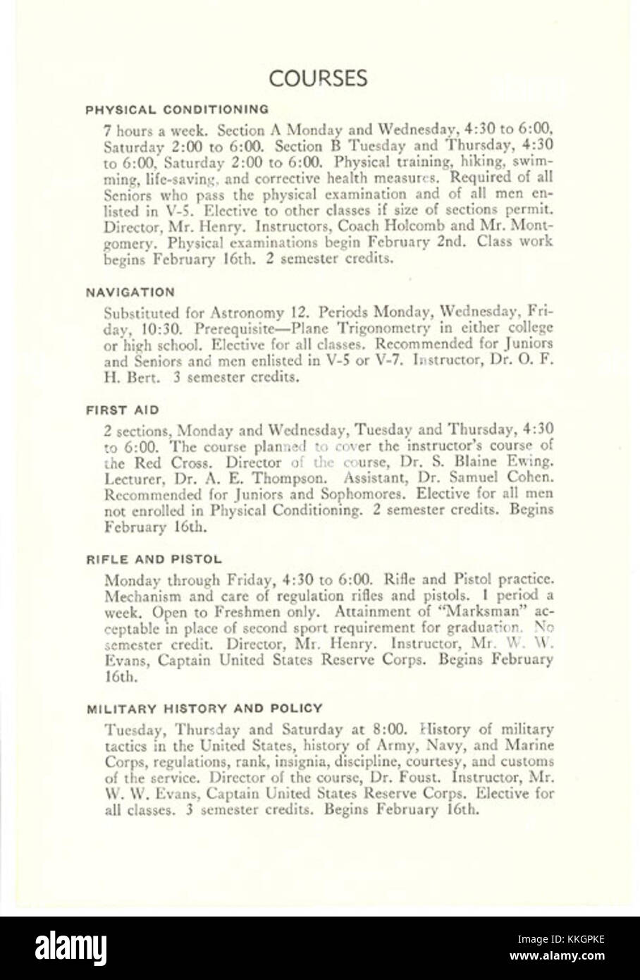 Les cours pré-militaires à Washington et Jefferson College sont conçus pour préparer les étudiants au service militaire, fournissant une formation de base en leadership, discipline et compétences militaires de base. Banque D'Images