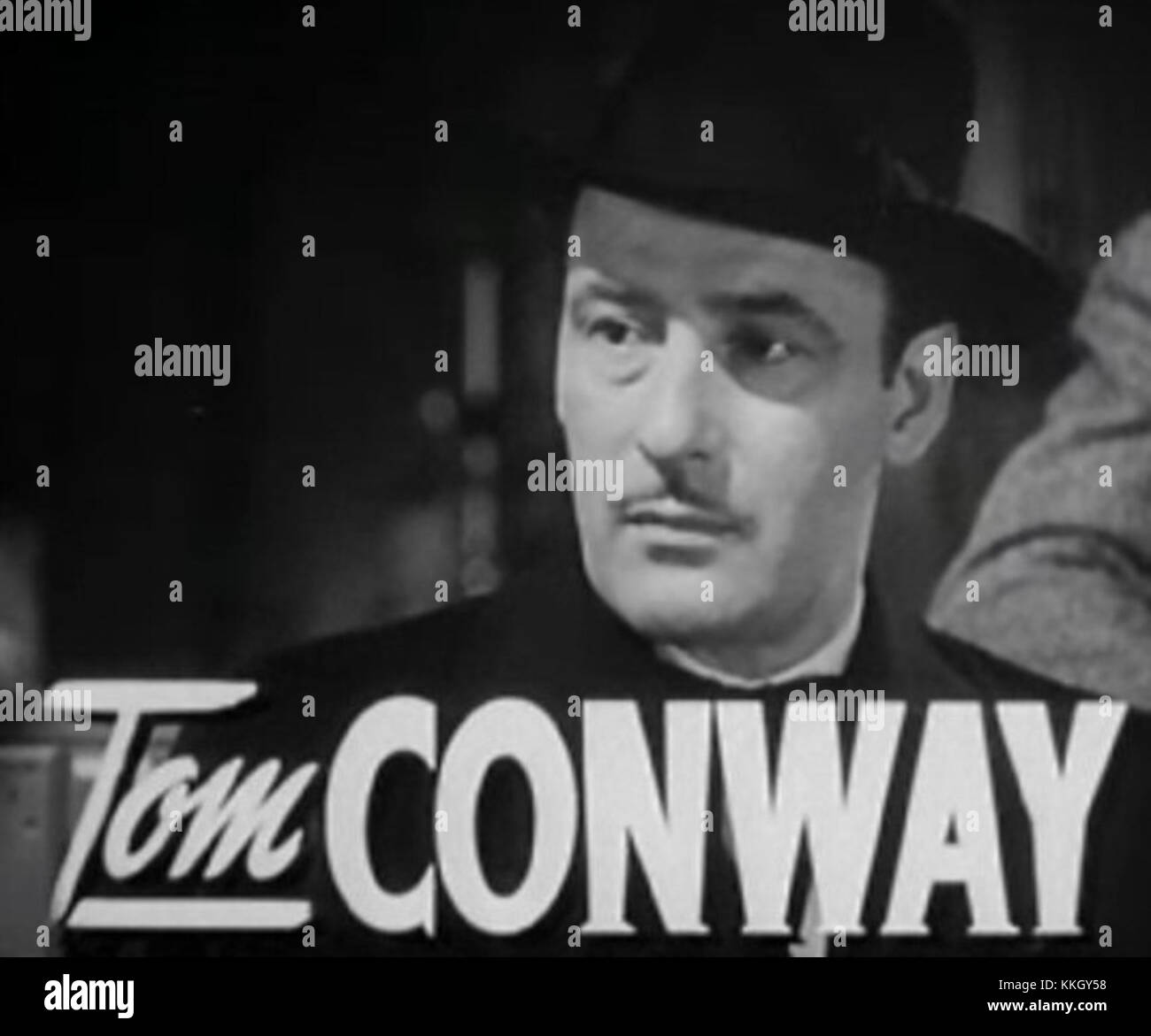 Tom Conway dans la bande-annonce de meurtre de Grand Central Banque D'Images