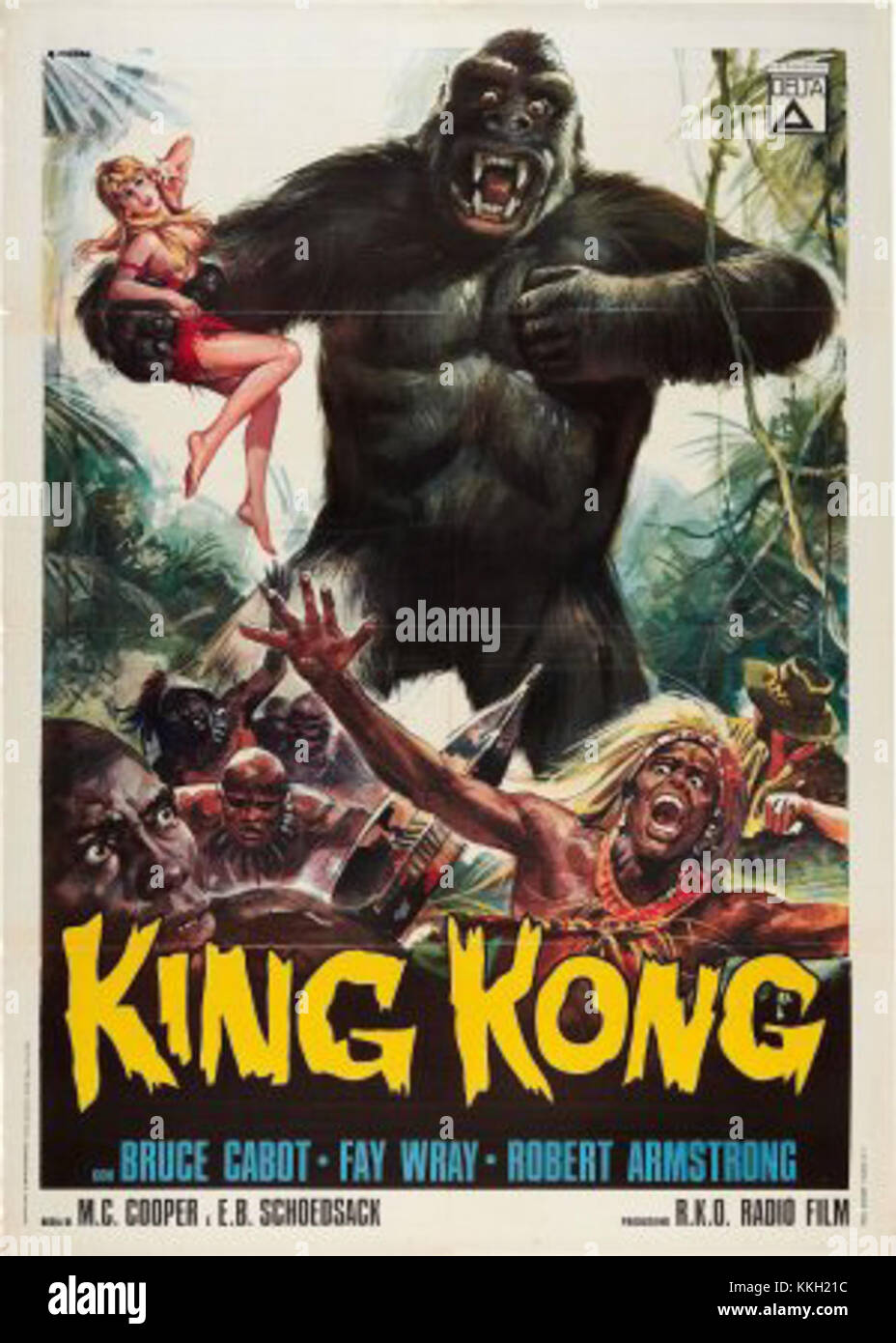 Affiche italienne King Kong 1933 Banque D'Images