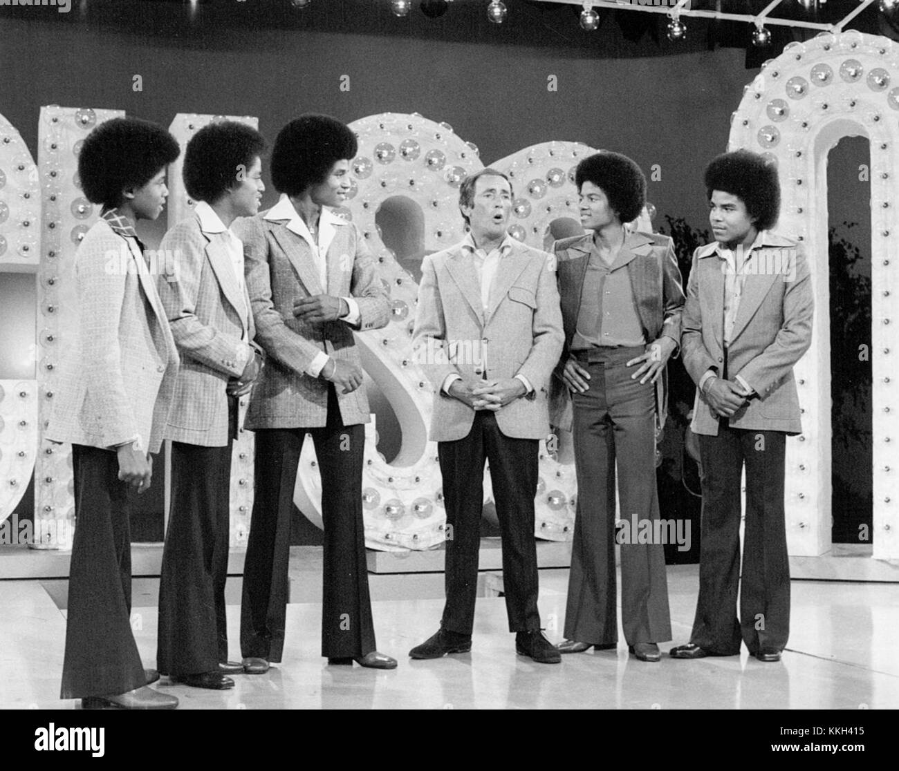 Les Jacksons et l'évêque Joey 1976 Banque D'Images