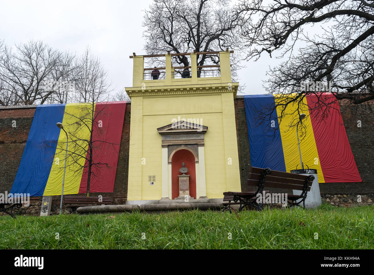 Sibiu, Roumanie - 1 décembre 2017 : Journée nationale à Sibiu, Roumanie, région de Transylvanie : Crédit Ungureanu Vadim/Alamy Live News Banque D'Images