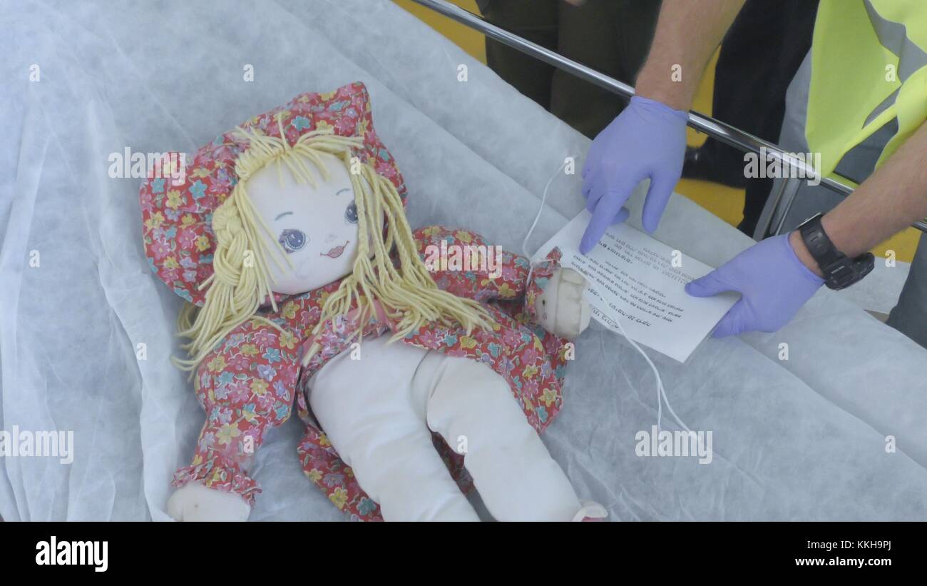 Nahariya, Israël. 30Th nov, 2017. Galilée medical center a pratiqué une guerre percer, absorbant de victimes blessées dans le nord d'Israël. Nahariya, Israël, le 30 octobre 2017. crédit : la cinquième royaume/Alamy live news Banque D'Images