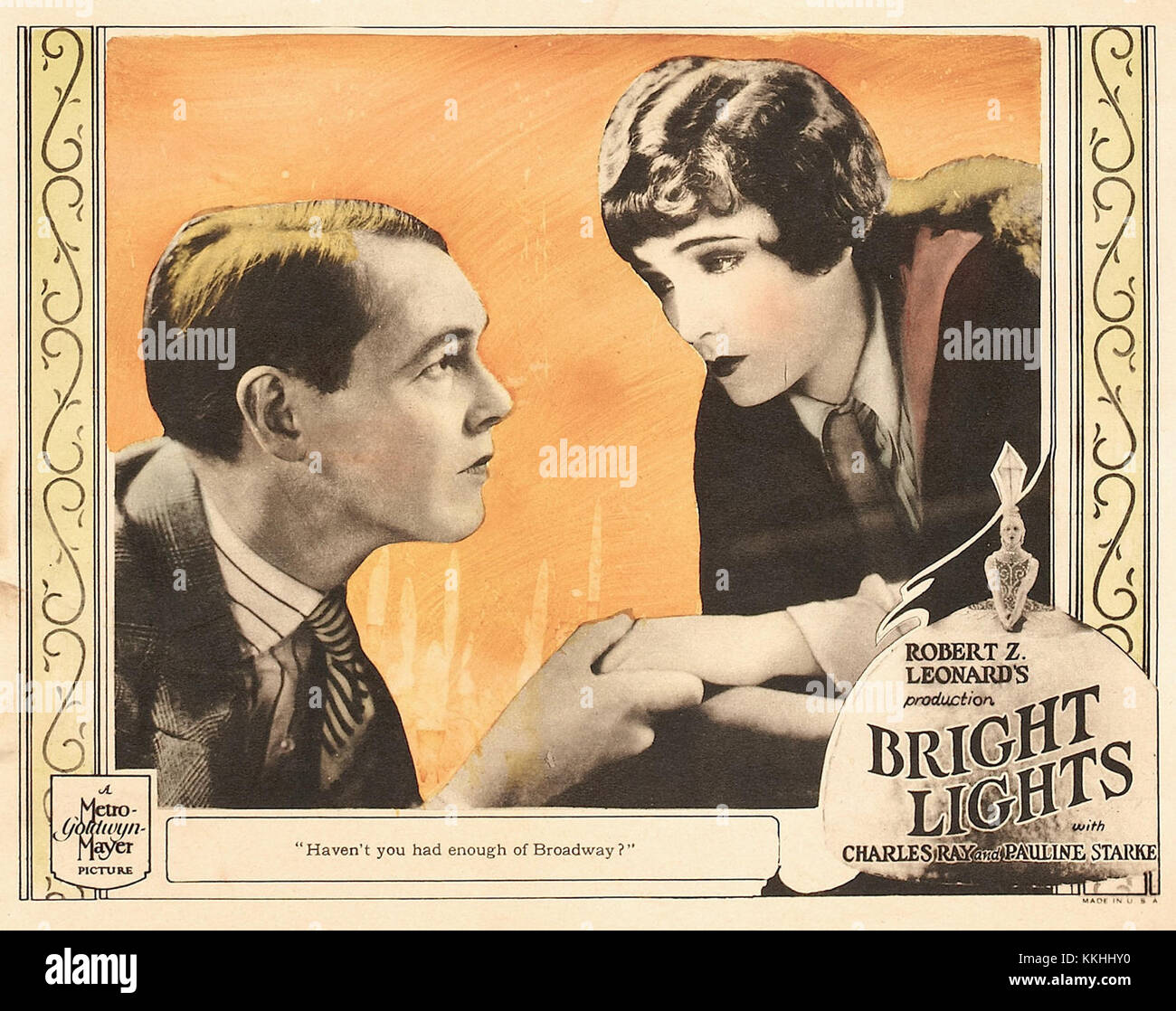 BrightLights-1925-lobbycard Banque D'Images