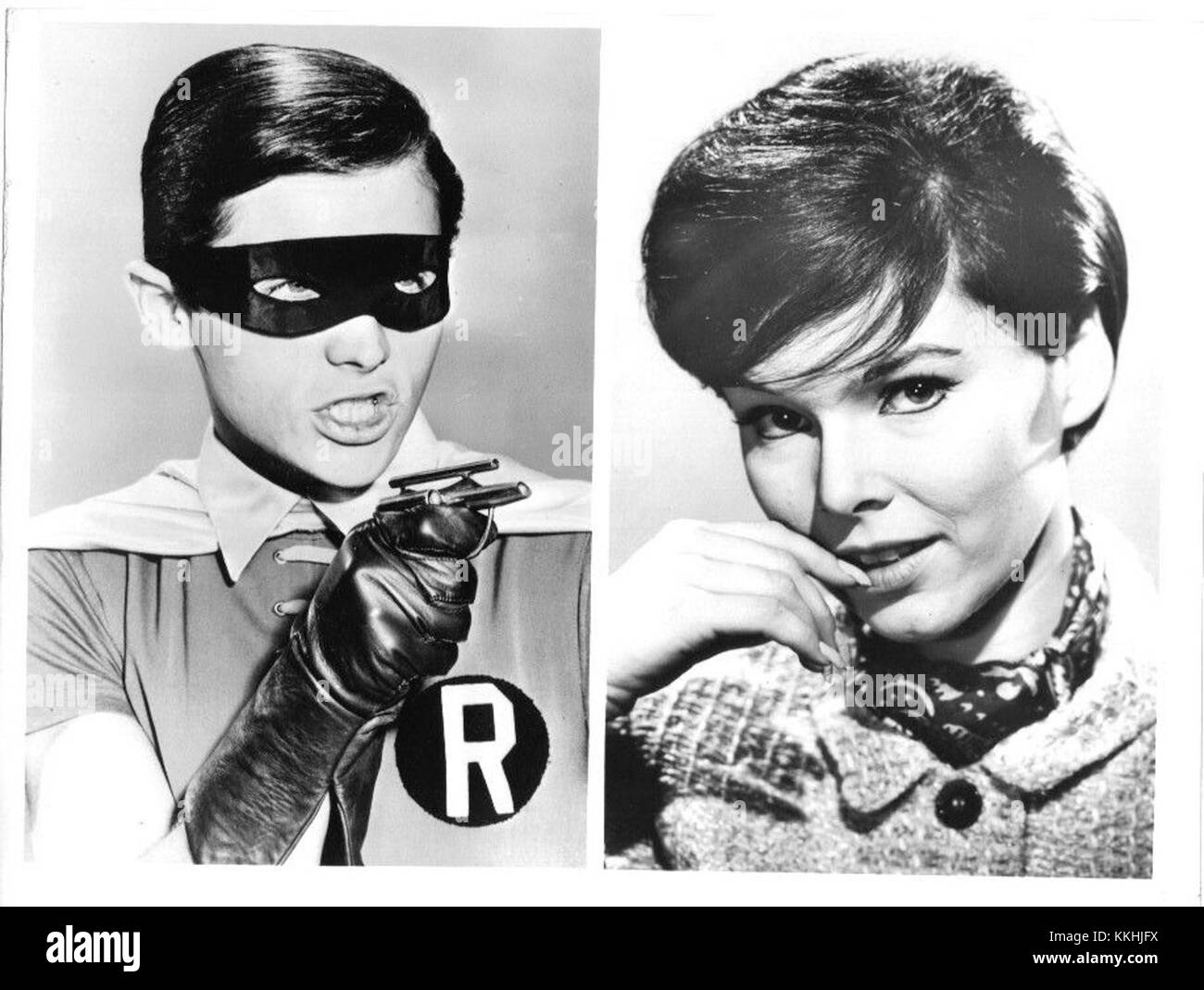 Burt Ward et Yvonne Craig étaient tous deux célèbres pour leurs rôles dans la série télévisée emblématique des années 1960 'Batman'. Ward jouait Robin, tandis que Craig incarnait Batgirl. Leurs performances restent appréciées des fans de la série et sont devenues partie intégrante de l'histoire de la représentation télévisée des super-héros. Banque D'Images