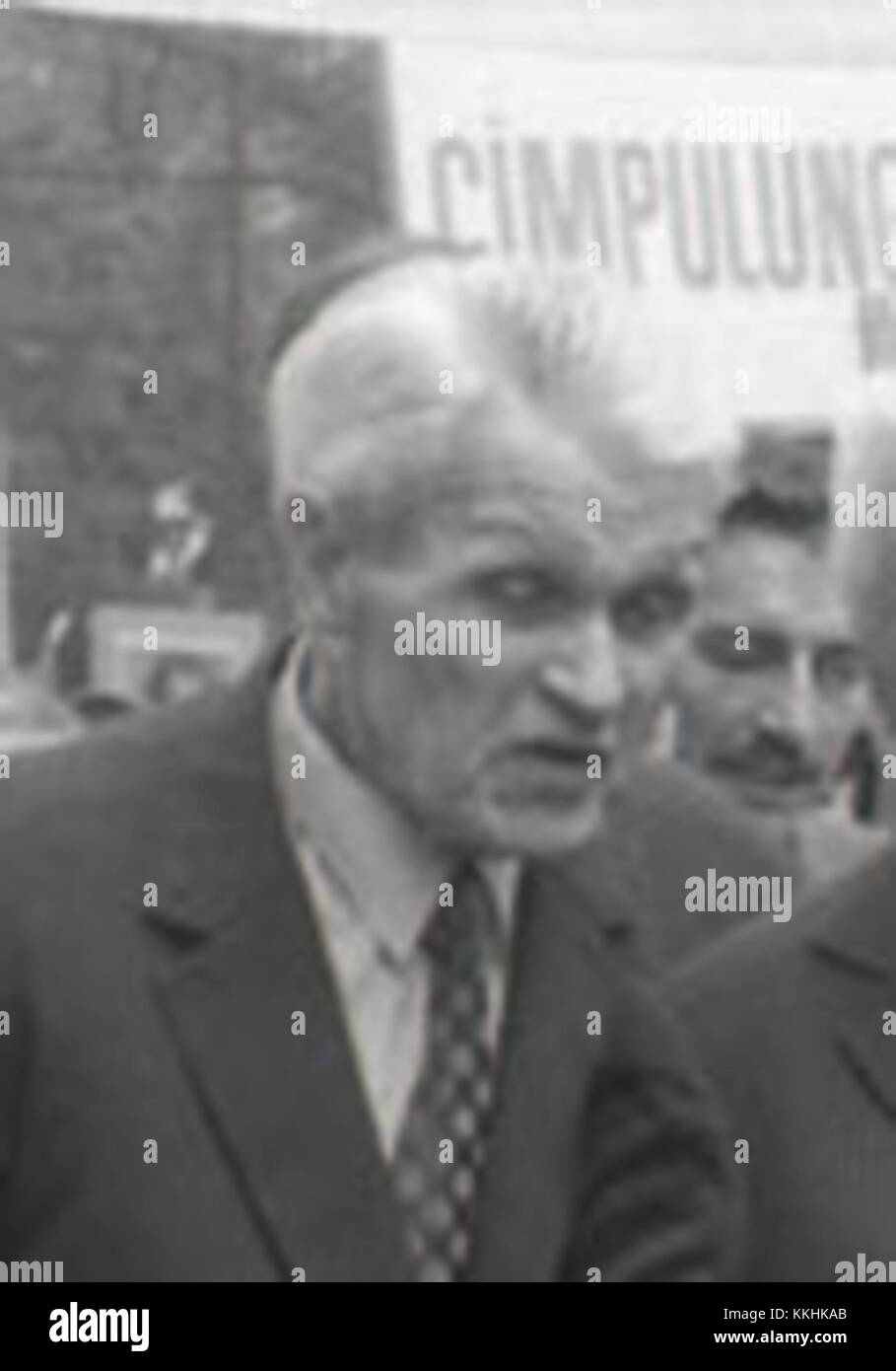 Corneliu Coposu était un éminent dirigeant politique roumain et dissident connu pour son opposition au régime communiste. Il a joué un rôle important dans la révolution roumaine de 1989 et sur la scène politique post-communiste. Banque D'Images