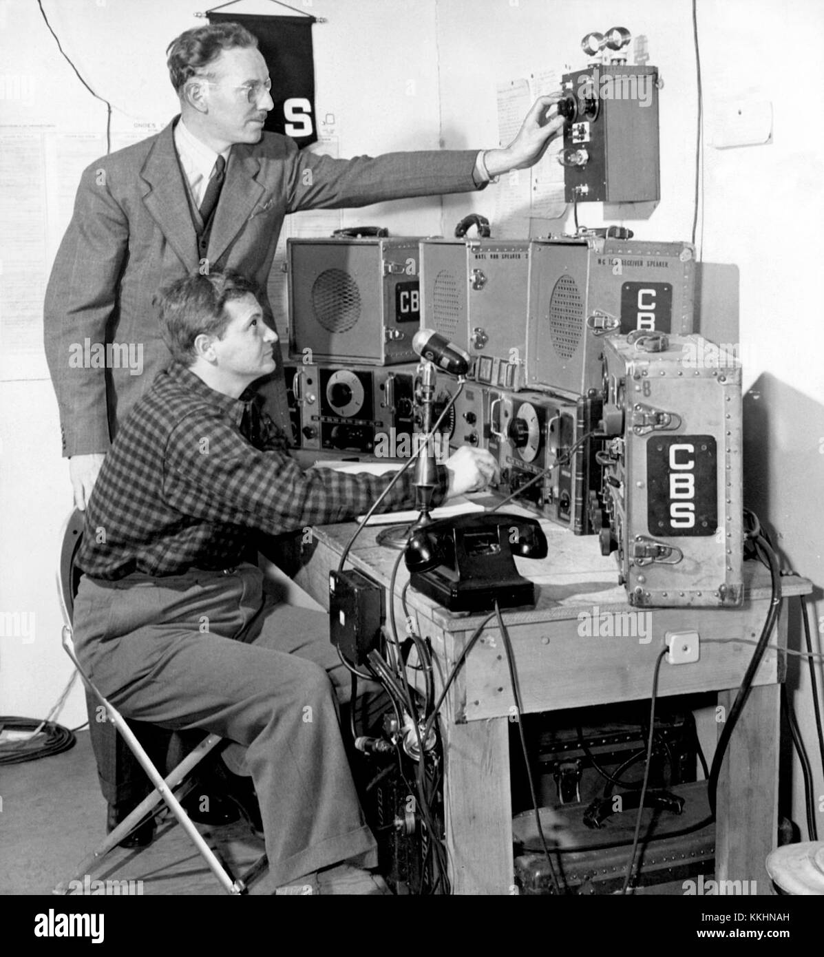 CBS-écoute-post-mai-1941 Banque D'Images