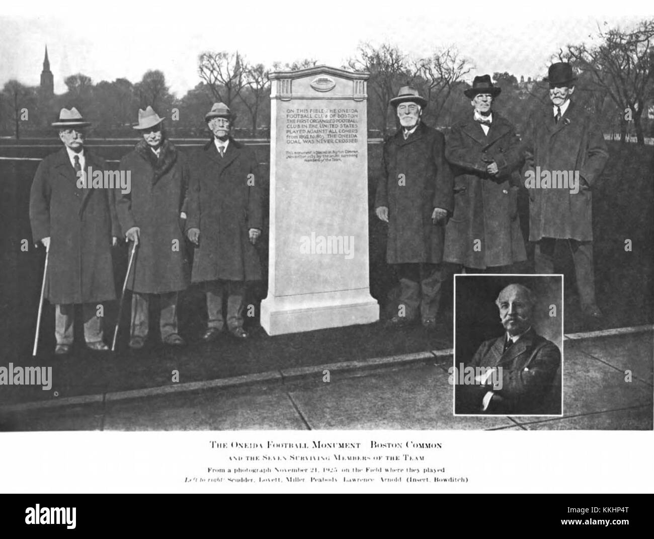 L'Oneida Football Club, l'une des premières équipes de football des États-Unis, a joué un rôle important dans l'histoire du football américain. Les membres originaux ont contribué à façonner le développement du sportâ€™s. Banque D'Images