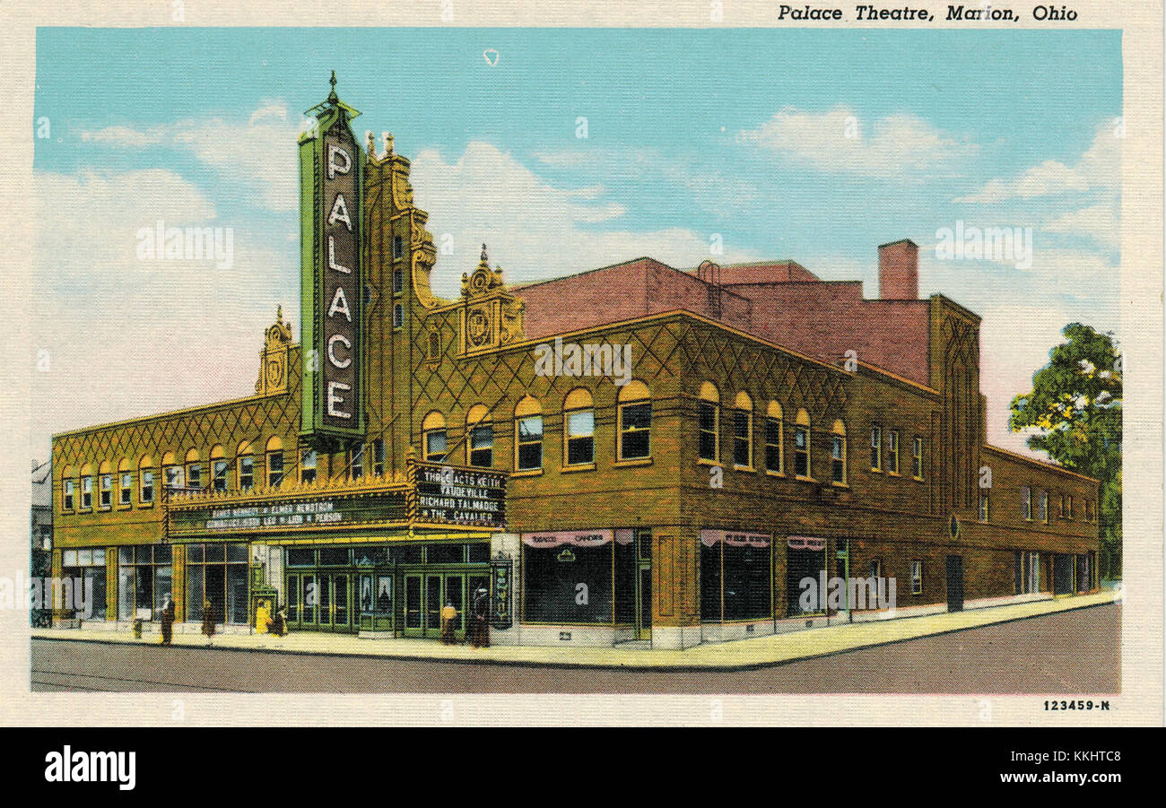 Marion Palace vue extérieure de la carte postale 1928 Banque D'Images