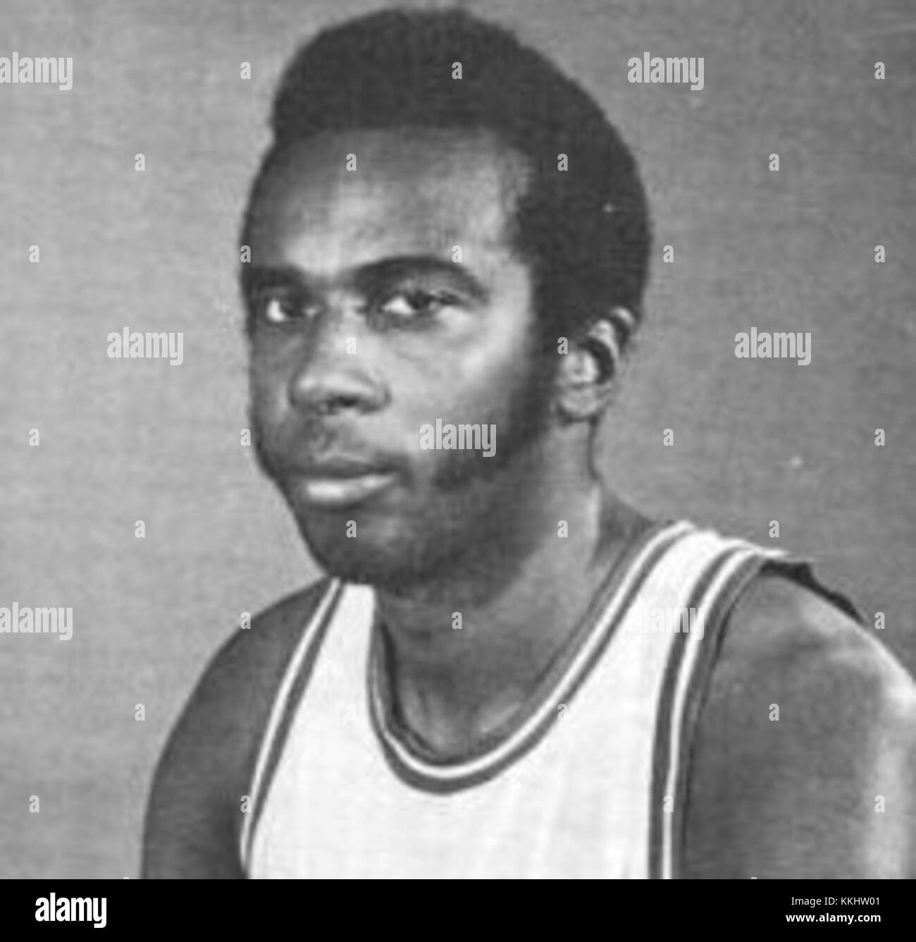 Un portrait de Jerry Chambers, un joueur de basket-ball américain connu pour sa carrière en NBA dans les années 1960 et 1970 Banque D'Images