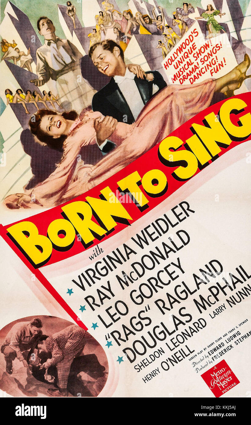 L'affiche Born to Sing fait probablement référence à une image promotionnelle pour un film, un concert ou un événement musical axé sur le chant ou la performance musicale. Banque D'Images