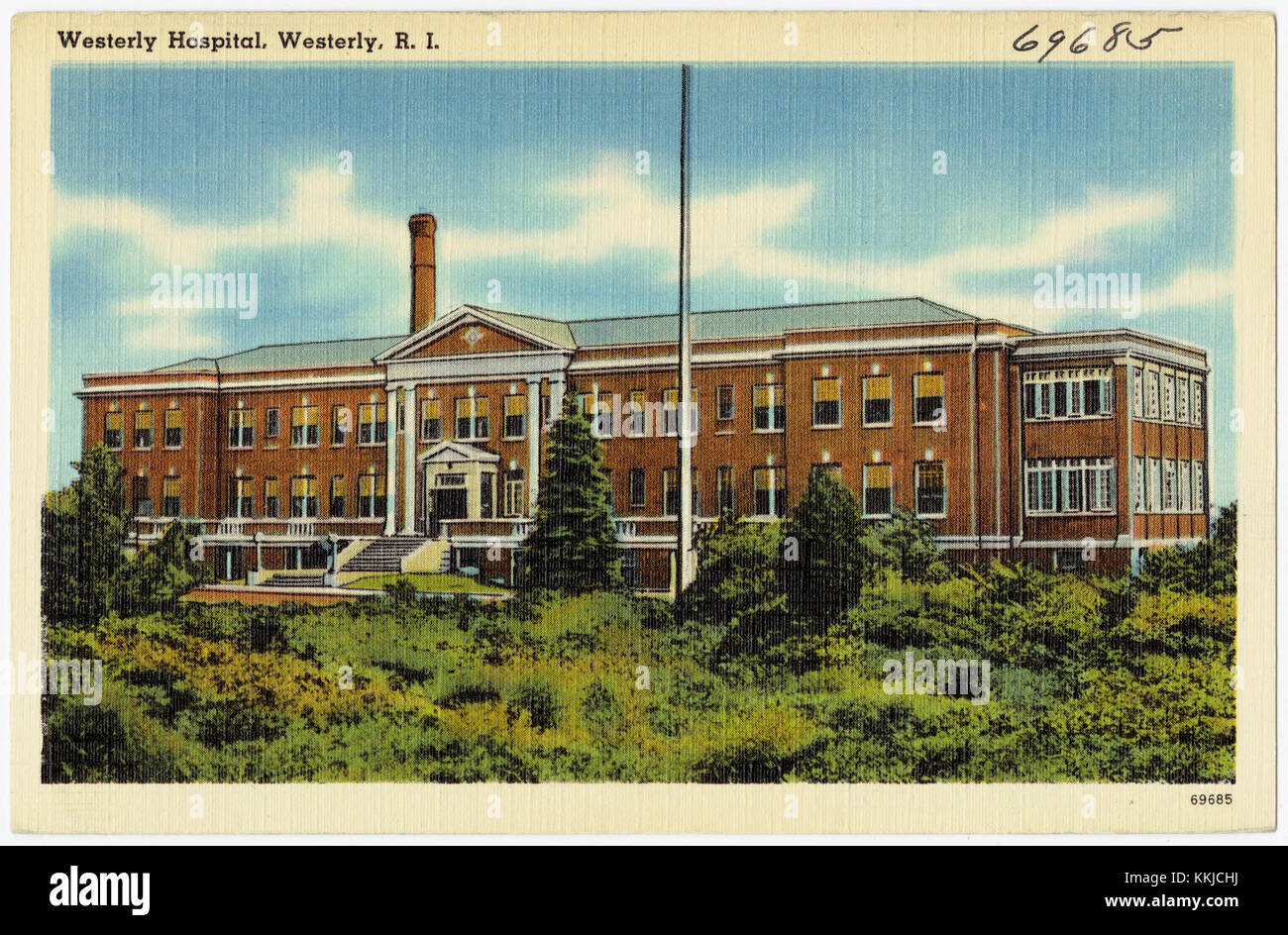 Le Westerly Hospital, situé à Westerly, Rhode Island, est un établissement de soins de santé offrant des services médicaux à la communauté locale. Il offre une gamme de services, y compris les soins d'urgence, la chirurgie et les soins de maternité. Banque D'Images