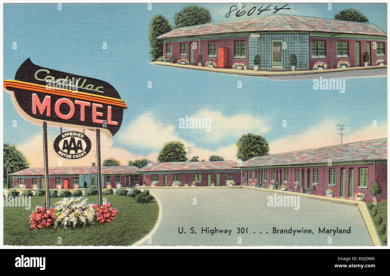 Cadillac Motel, U. S. Highway 301... Brandywine, Maryland (86044) Banque D'Images