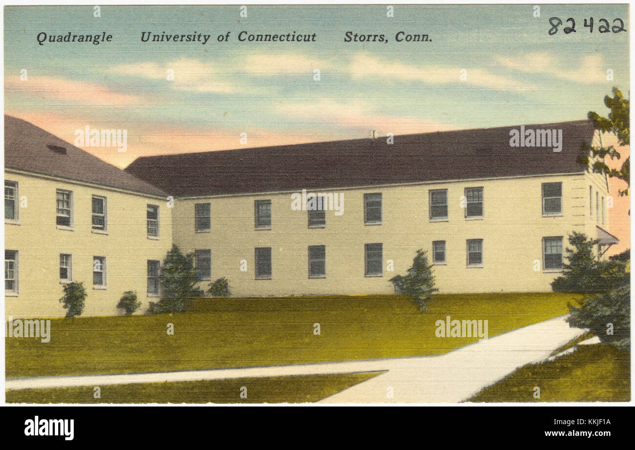 Le quadrangle de l'Université du Connecticut à Storrs est une caractéristique centrale du campus, représentant son développement historique et son importance éducative. C'est un quartier emblématique sur le terrain de l'université. Banque D'Images