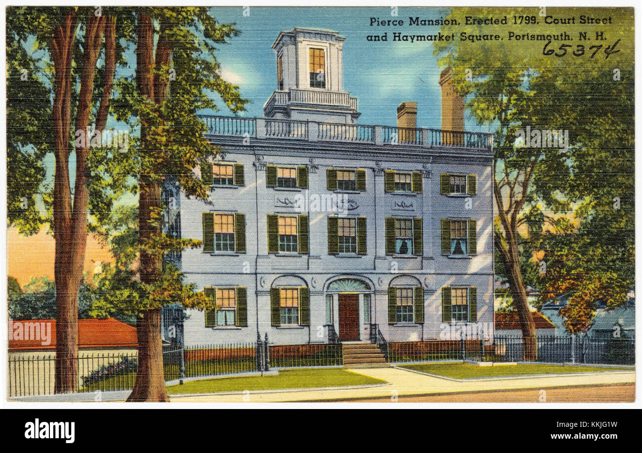 Pierce Mansion, érigé en 1799, court Street et Haymarket Square, Portsmouth, N.H (65374) Banque D'Images