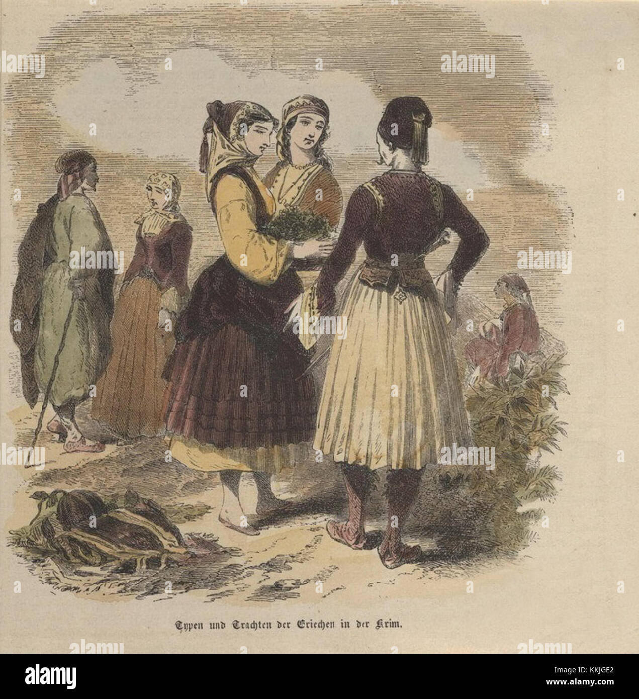 La Fustanella est un costume grec traditionnel de la région de Crimée, caractérisé par sa jupe distinctive et son importance culturelle dans l'histoire grecque et régionale. Banque D'Images