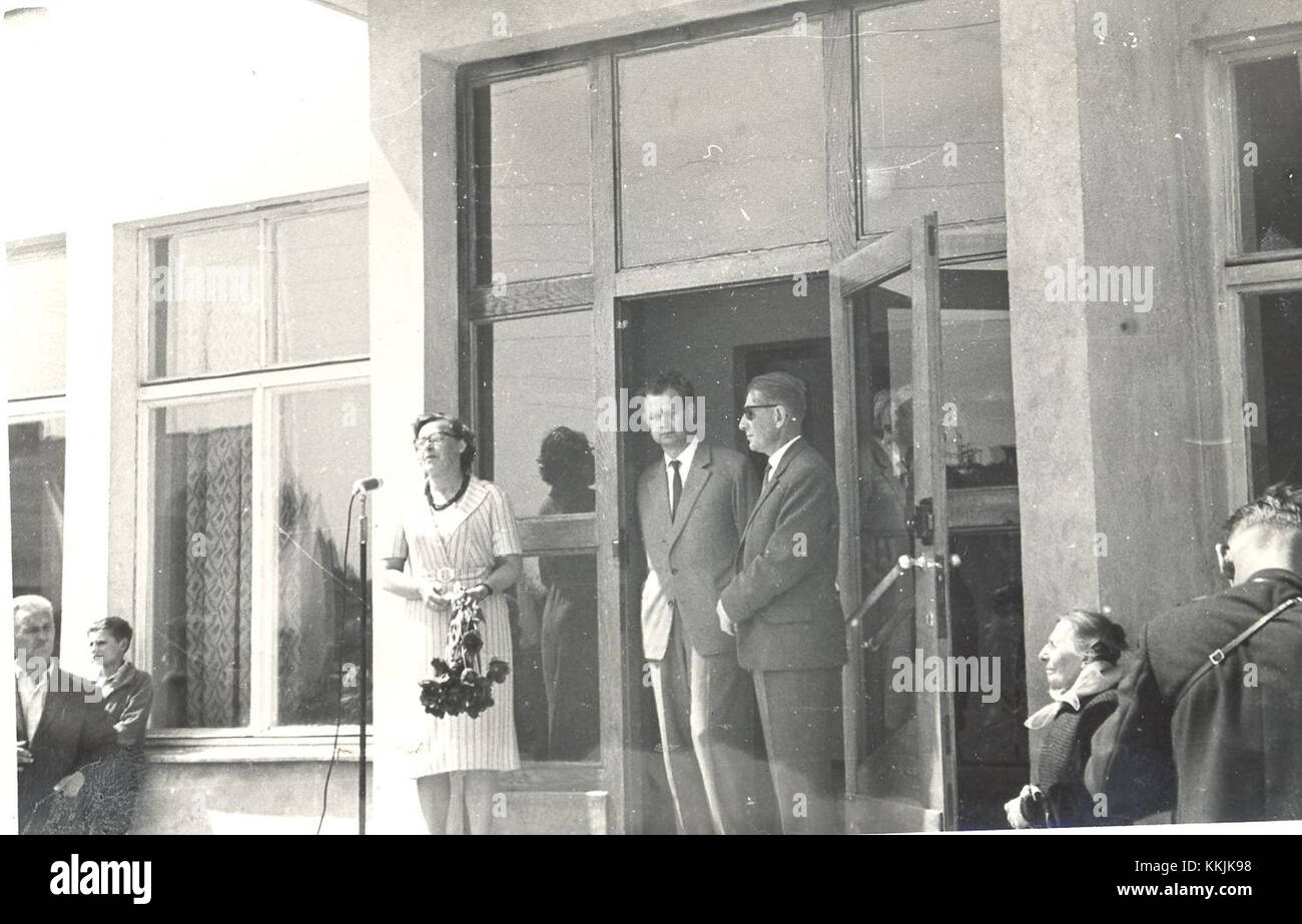Otwarcie nowego gmachu biblioteki 1963 r Banque D'Images