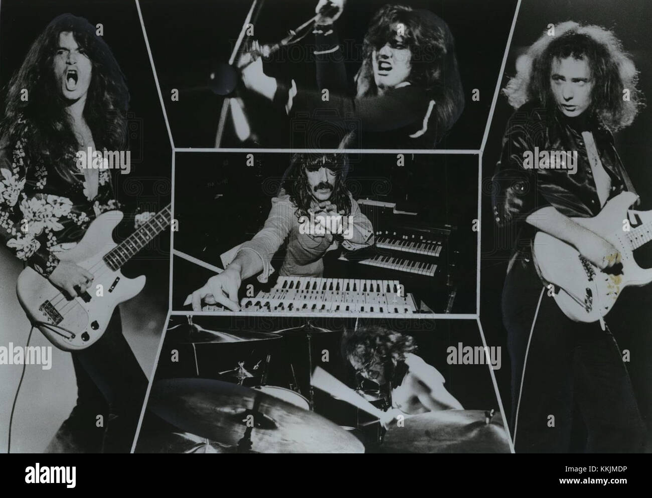 La performance de 1975 de Deep Purple est un moment emblématique de l’histoire du rock. Deep Purple, connu pour son influence sur le hard rock et le heavy metal, a connu une performance historique en 1975, consolidant leur place dans l'histoire de la musique. D'autres recherches seraient nécessaires pour comprendre l'événement spécifique mentionné. Banque D'Images