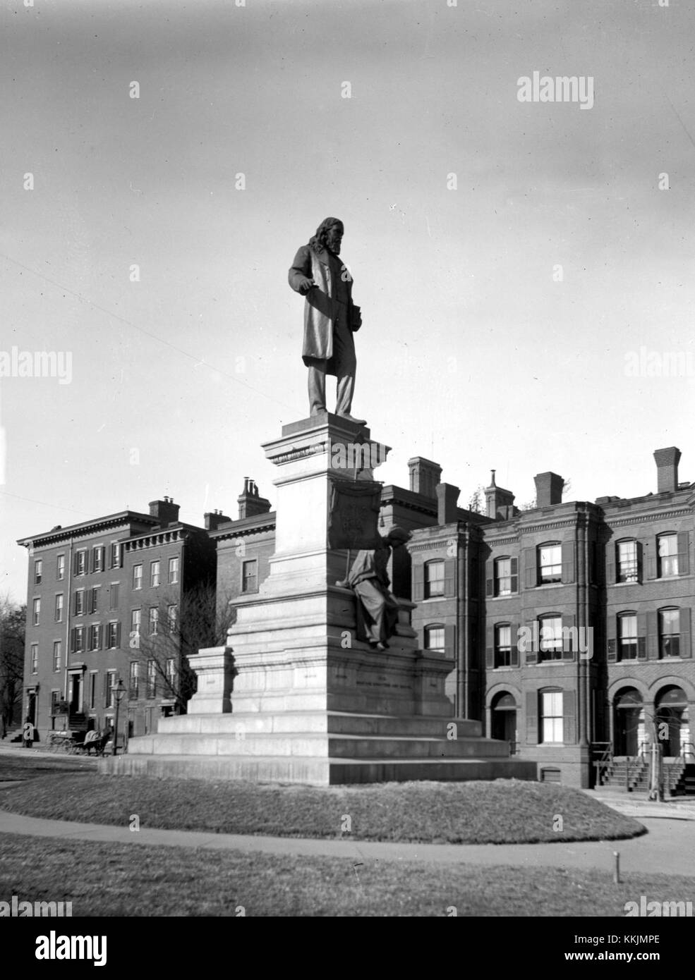 La statue d'Albert Pike, située à Washington DC, commémore la vie et l'héritage d'Albert Pike, un personnage du XIXe siècle connu pour ses contributions à l'histoire américaine et à l'ordre maçonnique. Banque D'Images