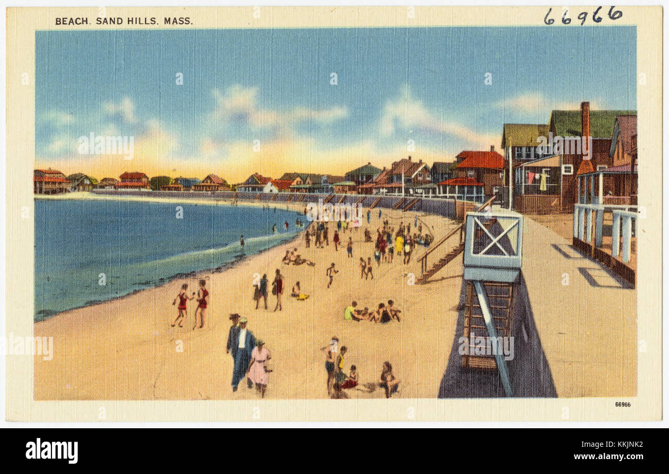 La plage et les collines de sable dans le Massachusetts est une zone côtière naturelle connue pour ses plages de sable, ses dunes et ses écosystèmes côtiers. C'est un endroit populaire pour les loisirs de plein air et les amateurs de nature. Banque D'Images
