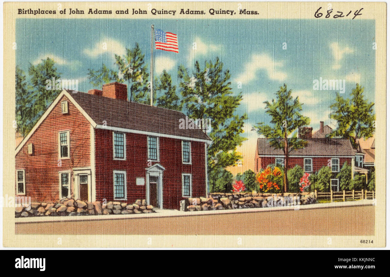 Photographie du lieu de naissance de John Adams et de son fils John Quincy Adams, tous deux présidents des États-Unis, situé à Quincy, Massachusetts. Banque D'Images Photographie du lieu de naissance de John Adams et de son fils John Quincy Adams, tous deux présidents des États-Unis, situé à Quincy, Massachusetts. Banque D'Images