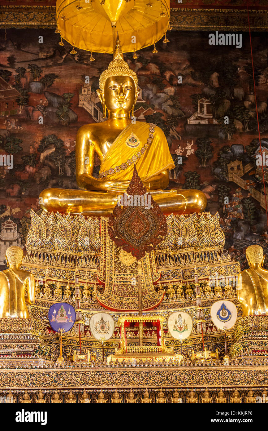 Bangkok, Thaïlande. Le Phra Ubosot (Coordination Hall) du complexe du temple Wat Pho. Banque D'Images