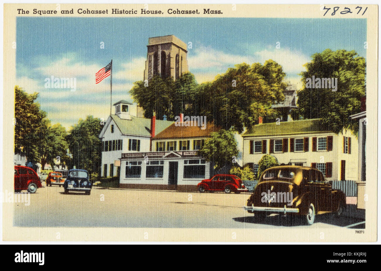 La maison historique de Cohasset, située à Cohasset, Massachusetts, est un site préservé offrant un aperçu de l'histoire locale. Il est un exemple de l'architecture de l'époque coloniale et du patrimoine communautaire. Banque D'Images