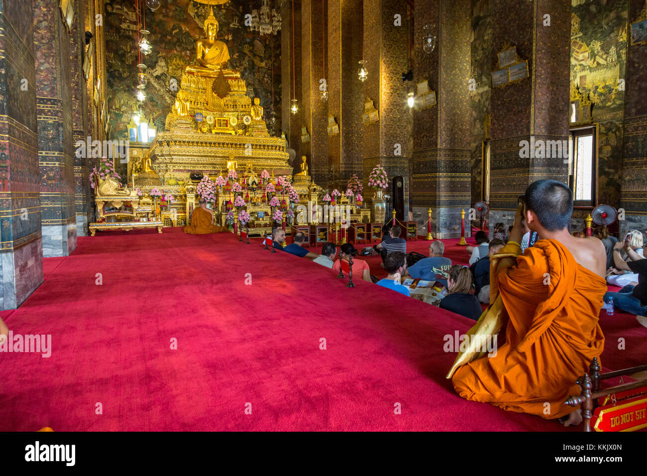 Bangkok, Thaïlande. Le Phra Ubosot (Coordination Hall) du complexe du temple Wat Pho. Banque D'Images