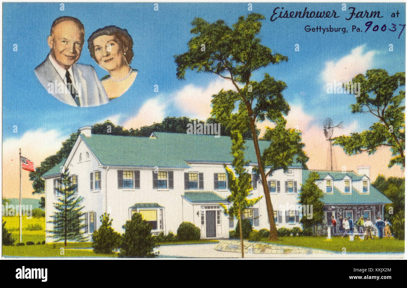 La ferme Eisenhower à Gettysburg, en Pennsylvanie, est un site historique associé au président Dwight D. Eisenhower. La ferme a servi de lieu de retraite de fin de semaine et est maintenant préservée en tant que lieu historique national. Banque D'Images La ferme Eisenhower à Gettysburg, en Pennsylvanie, est un site historique associé au président Dwight D. Eisenhower. La ferme a servi de lieu de retraite de fin de semaine et est maintenant préservée en tant que lieu historique national. Banque D'Images