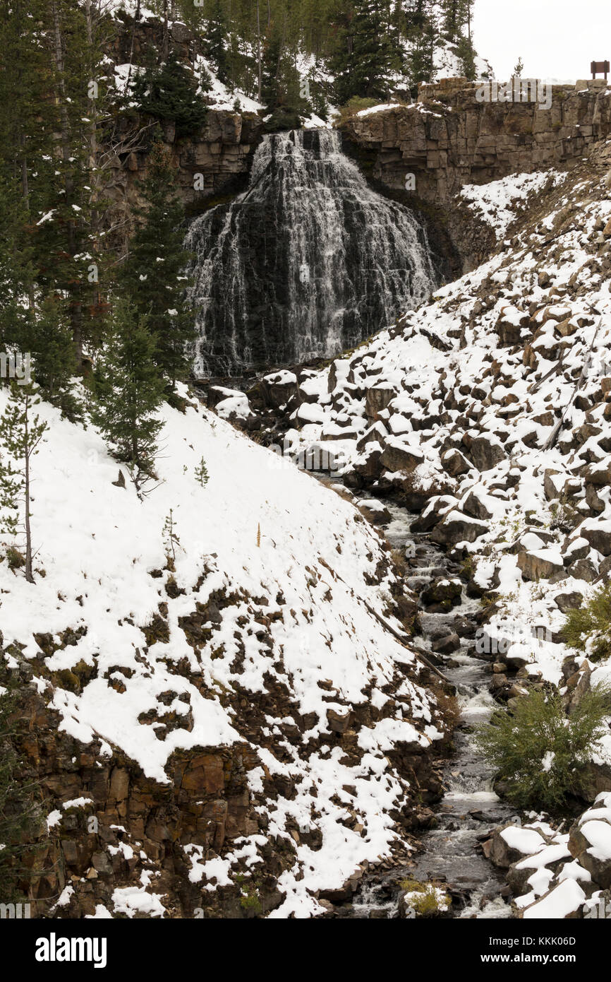 (47 chutes rustique ft) le parc national de Yellowstone Banque D'Images