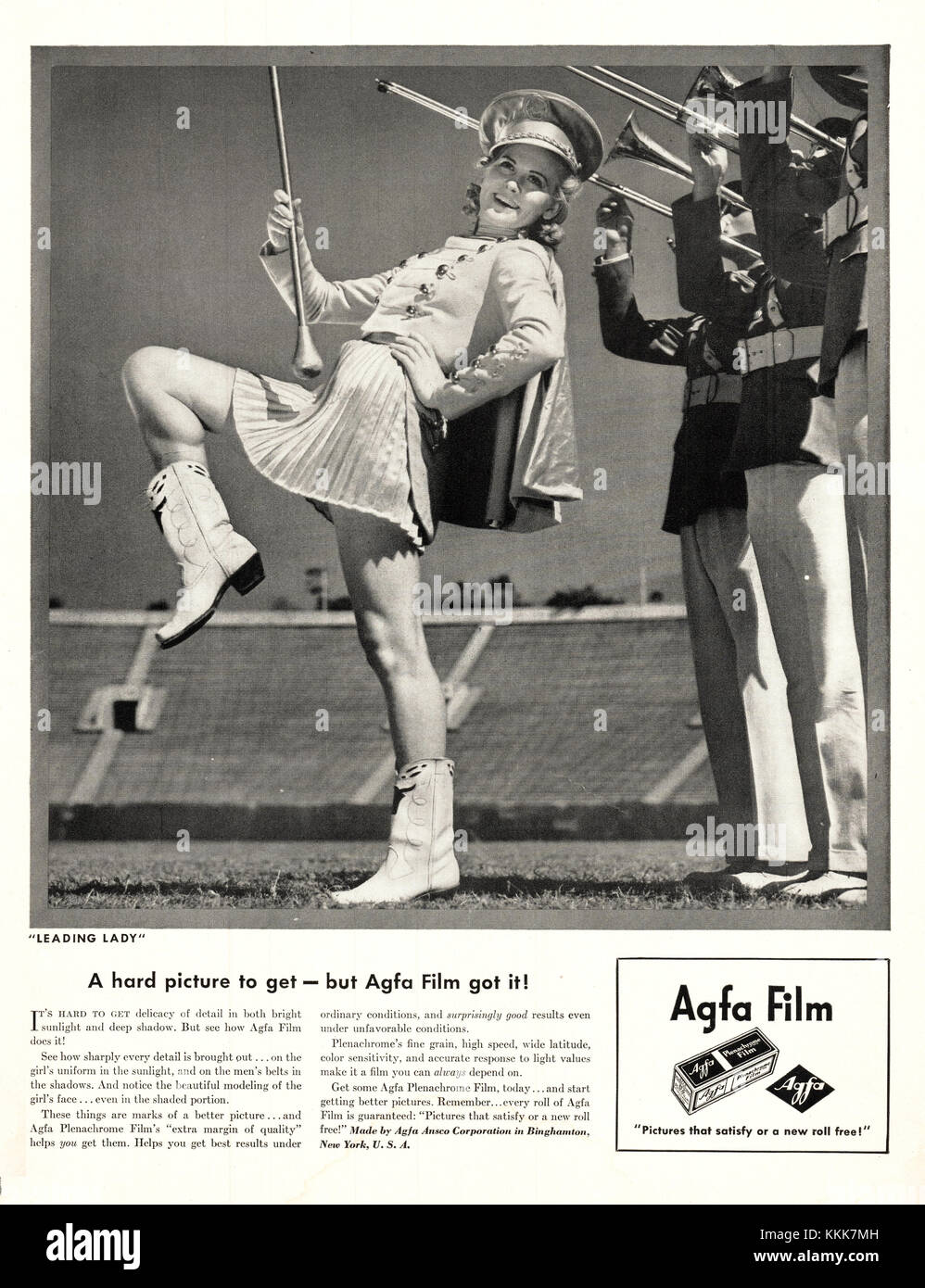 1939 Magazine AMÉRICAIN Le Film Agfa annonce Banque D'Images